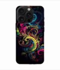 Apple Iphone 16 Pro Back Case Covers Colorful Poster With Swirly Pattern