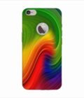 Apple Iphone 6 Logo Cut Back Case Covers Abstract Swirl Painting Wallpaper Design