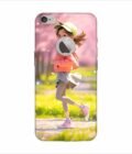 Apple Iphone 6 Plus Logo Cut Back Case Covers Beginning Spring Illustration 3D Illustration Girl Running Spring