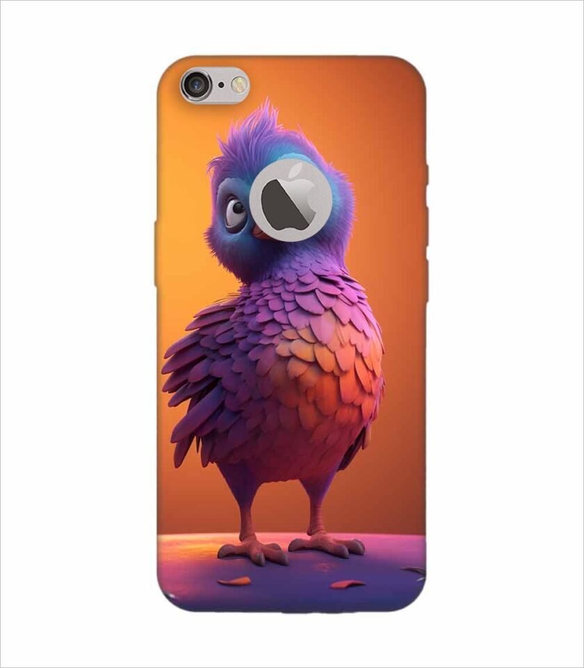 Apple Iphone 6 Plus Logo Cut Back Case Covers Colorful Bird Is Standing Table Generative Ai Image