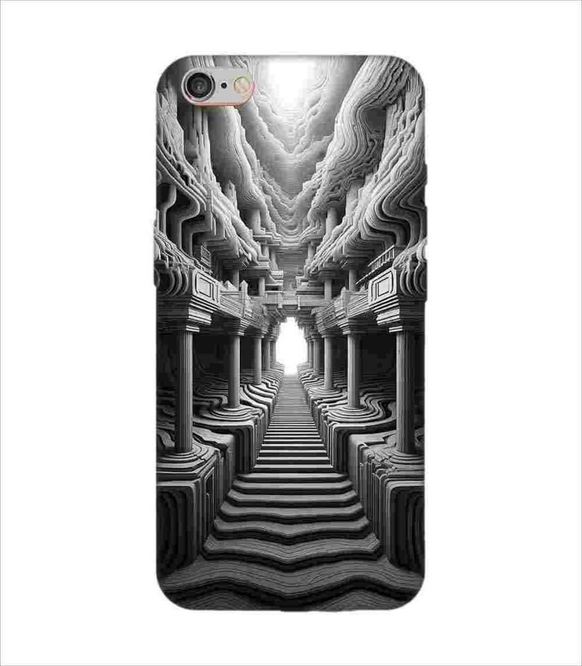 Apple Iphone 6 Plus Back Case Covers Abstract Geometry Black White Illustration