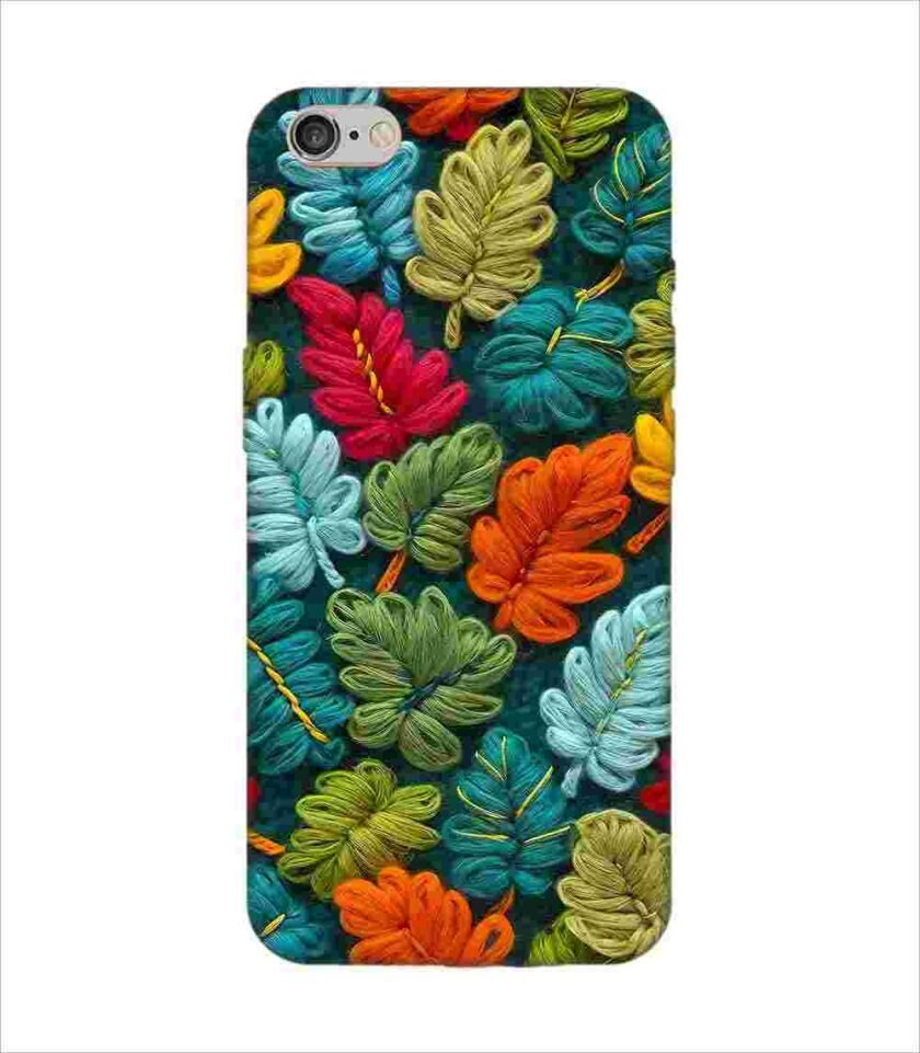 Apple Iphone 6 Plus Back Case Covers Abstract Technology Fractal Background With Neon Plant Pattern Dark Background Illustration