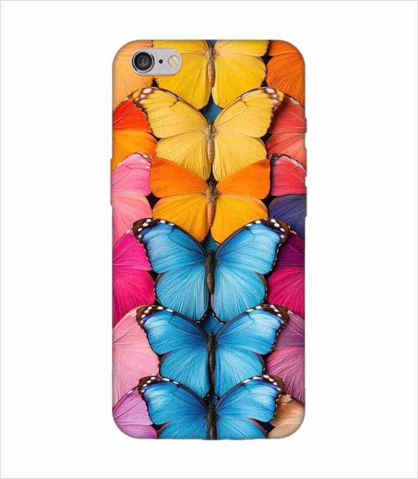 Apple Iphone 6 Plus Back Case Covers Closeup Colorful Butterfly Collection Display
