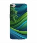 Apple Iphone 6 Back Case Covers Blue Green Abstract Background With Pattern Waves Tree