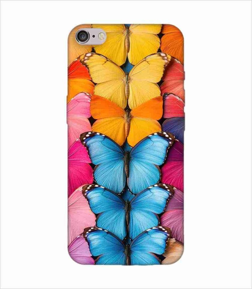 Apple Iphone 6 Back Case Covers Closeup Colorful Butterfly Collection Display