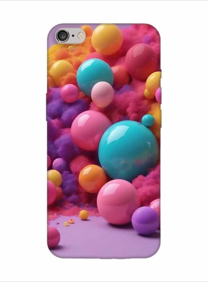 Apple Iphone 6S Logo Cut Back Case Covers 3D Render Colorful Objects Isolated Background
