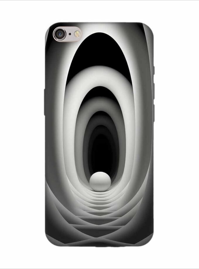 Apple Iphone 6S Logo Cut Back Case Covers Abstract Black 3D Background