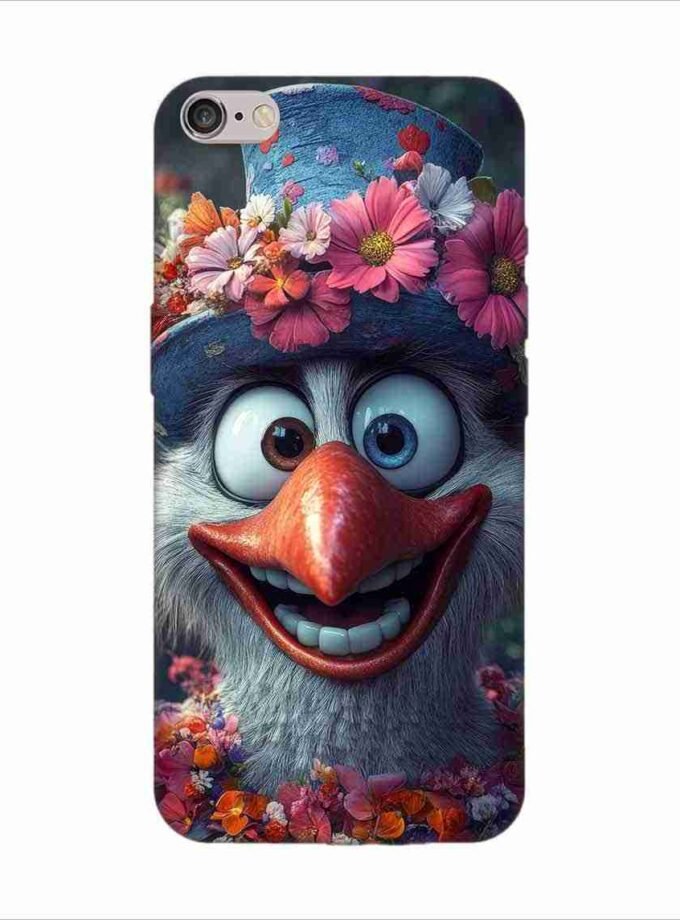 Apple Iphone 6S Logo Cut Back Case Covers Bird With Flower Its Head Bird With Flower Its Mouth