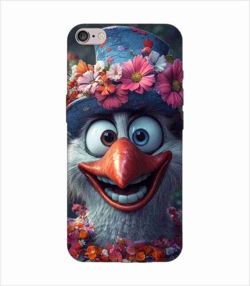 Apple Iphone 6S Logo Cut Back Case Covers Bird With Flower Its Head Bird With Flower Its Mouth