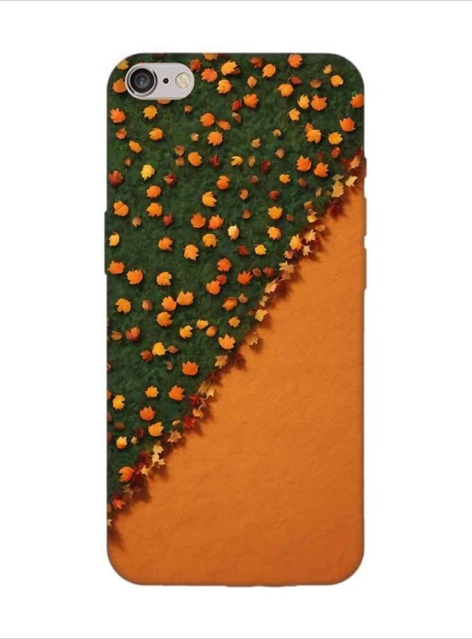 Apple Iphone 6S Logo Cut Back Case Covers Bright Thick Textured Orange Horizontal Background Fall Autumn Background Halloween Thanksgiving