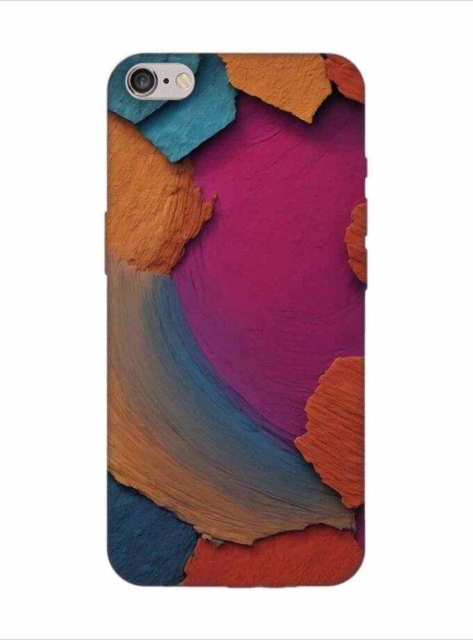 Apple Iphone 6S Logo Cut Back Case Covers Closeup Color Textured Surface