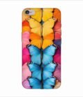 Apple Iphone 6S Logo Cut Back Case Covers Closeup Colorful Butterfly Collection Display