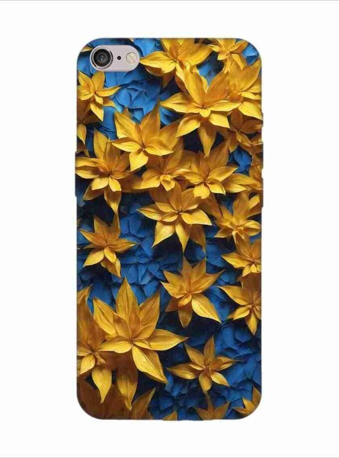 Apple Iphone 6S Logo Cut Back Case Covers Colorful Background With Blue Yellow Background
