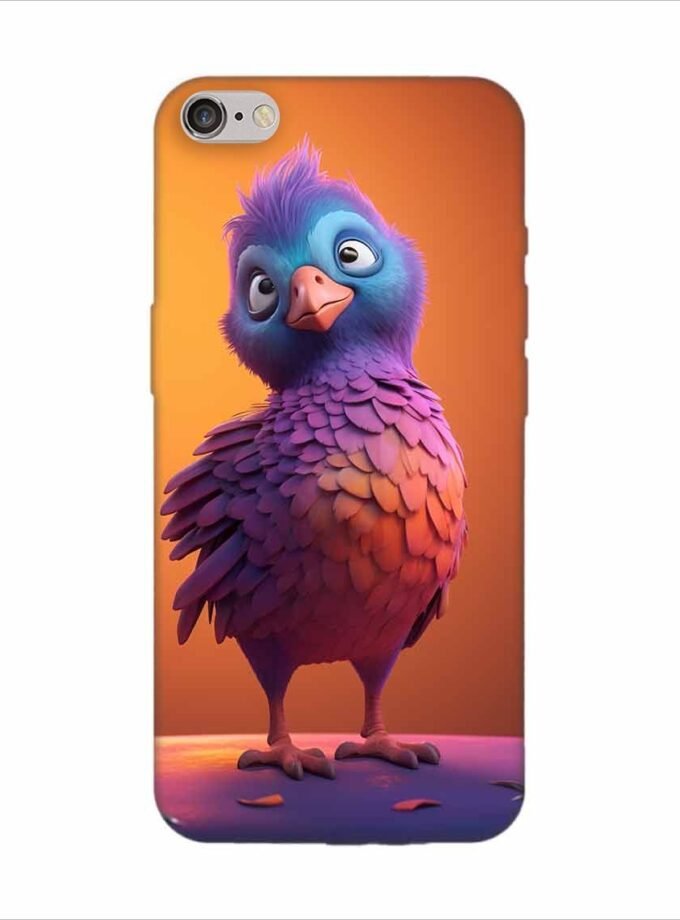 Apple Iphone 6S Logo Cut Back Case Covers Colorful Bird Is Standing Table Generative Ai Image