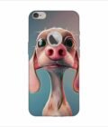 Apple Iphone 6S Plus Logo Cut Back Case Covers 3D Cartoon Style Dachshund Pink Nose Rich Expressions