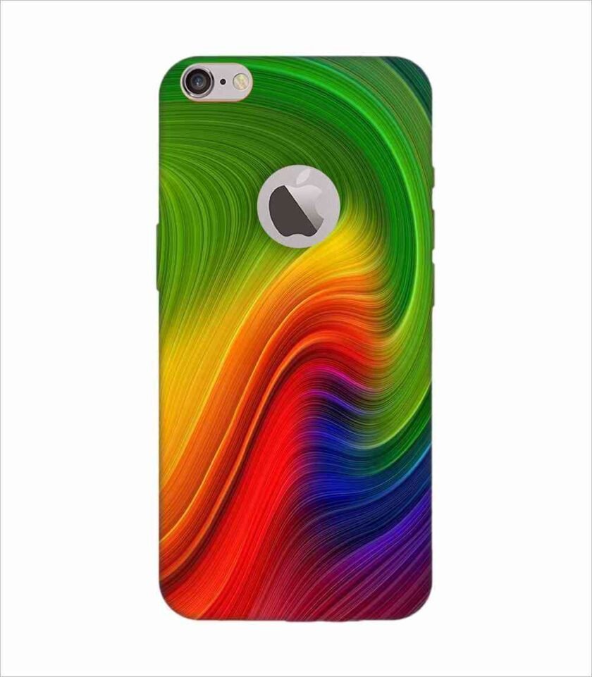 Apple Iphone 6S Plus Logo Cut Back Case Covers Abstract Swirl Painting Wallpaper Design