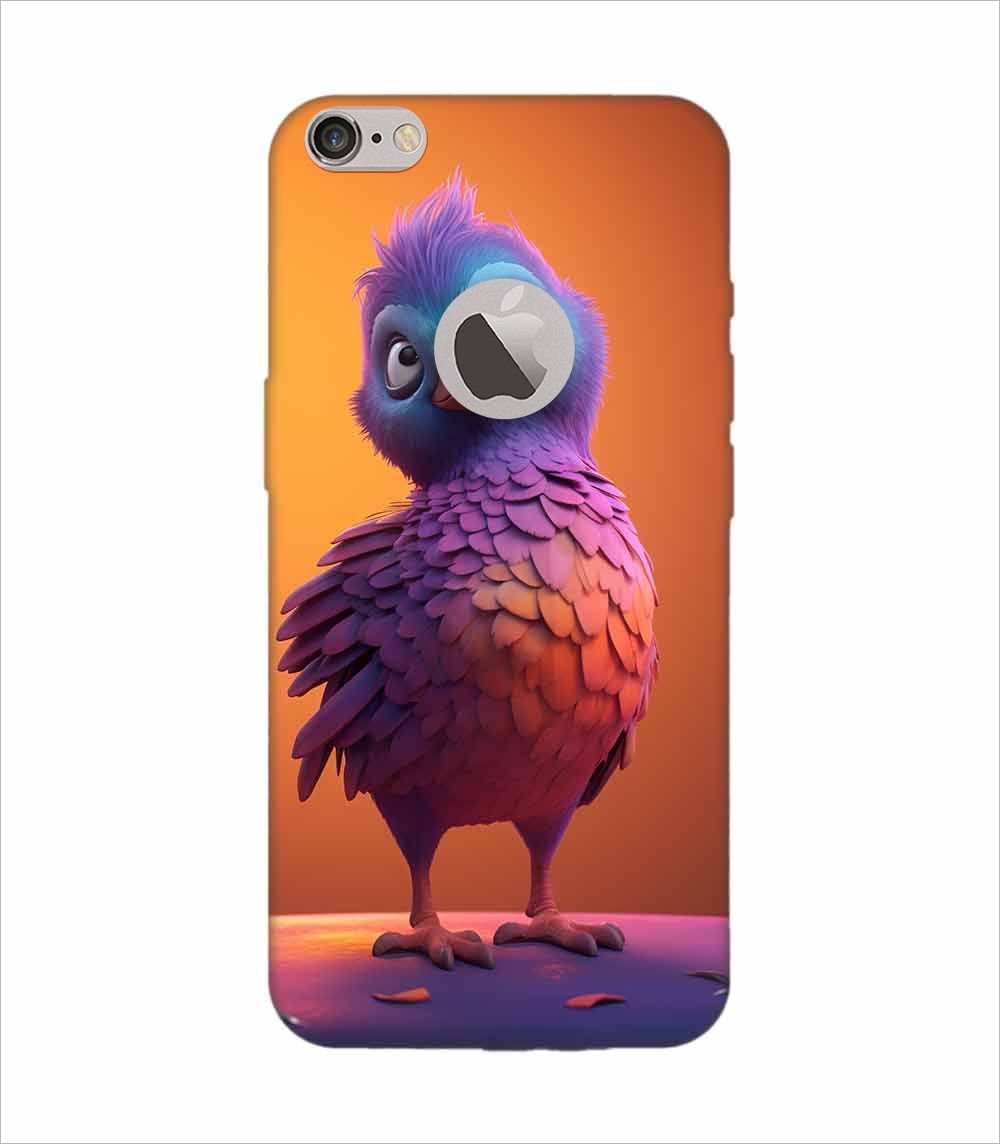 Apple Iphone 6S Plus Logo Cut Back Case Covers Colorful Bird Is Standing Table Generative Ai Image