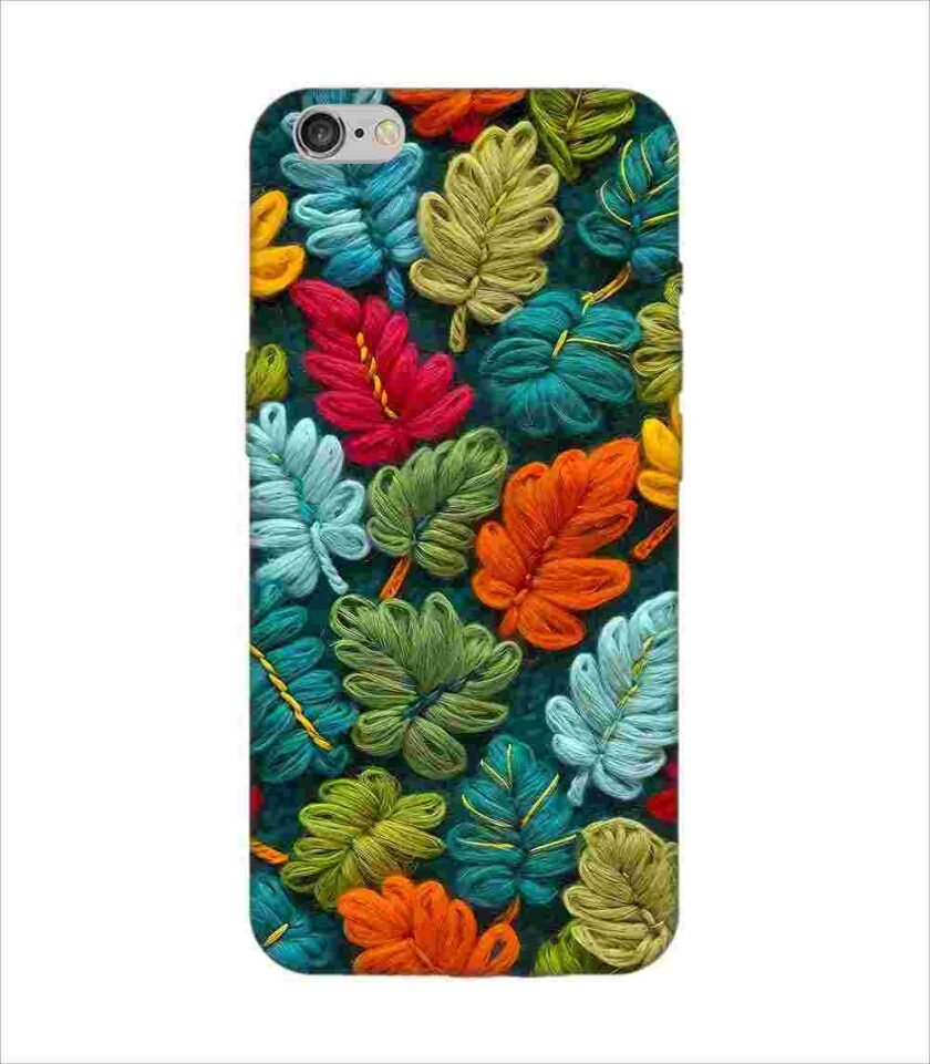 Apple Iphone 6S Plus Back Case Covers Abstract Technology Fractal Background With Neon Plant Pattern Dark Background Illustration