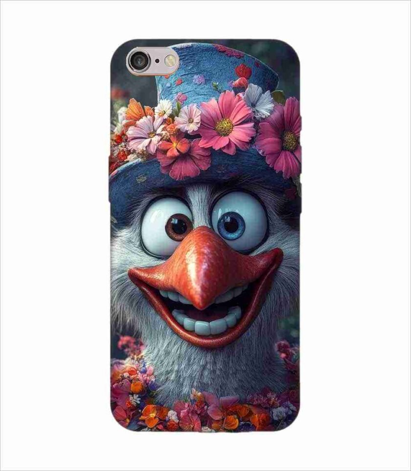 Apple Iphone 6S Back Case Covers Bird With Flower Its Head Bird With Flower Its Mouth
