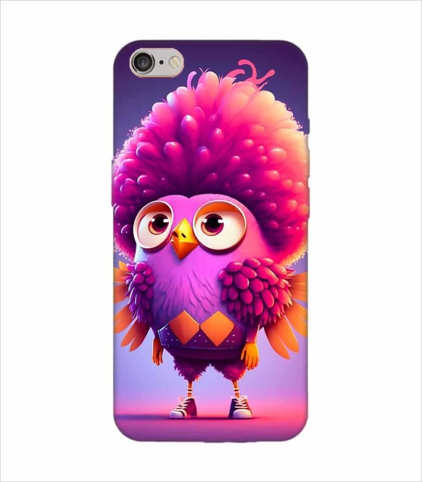 Apple Iphone 6S Back Case Covers Cartoon Character With Pink Bird Its Head