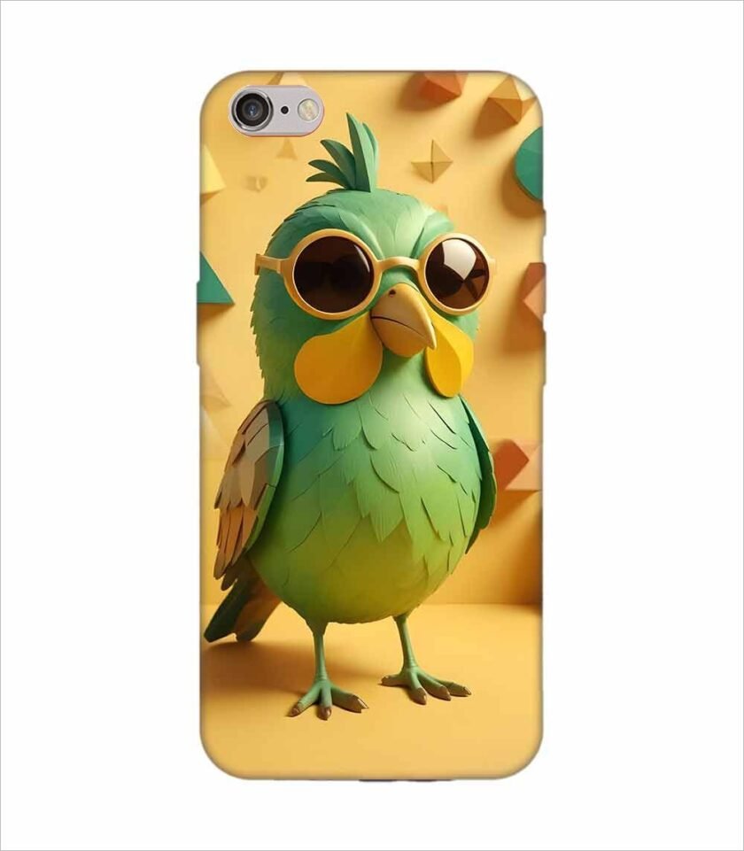 Apple Iphone 6S Back Case Covers Colorful Bird With Big Eyes Pair Goggles