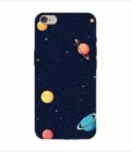 Apple Iphone 6S Back Case Covers Colorful Planets Stars Space Galaxy Background Illustration