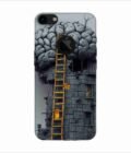 Apple Iphone 7 Logo Cut Back Case Covers 2D Digital Illustration Brain With Ladder