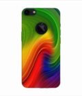 Apple Iphone 7 Logo Cut Back Case Covers Abstract Swirl Painting Wallpaper Design