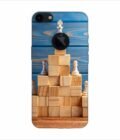 Apple Iphone 7 Logo Cut Back Case Covers Business Hierarchy Ranking Strategy Concept With Chess Pieces Standing Pyramid Wooden Building Blocks With King Top With Copy Space