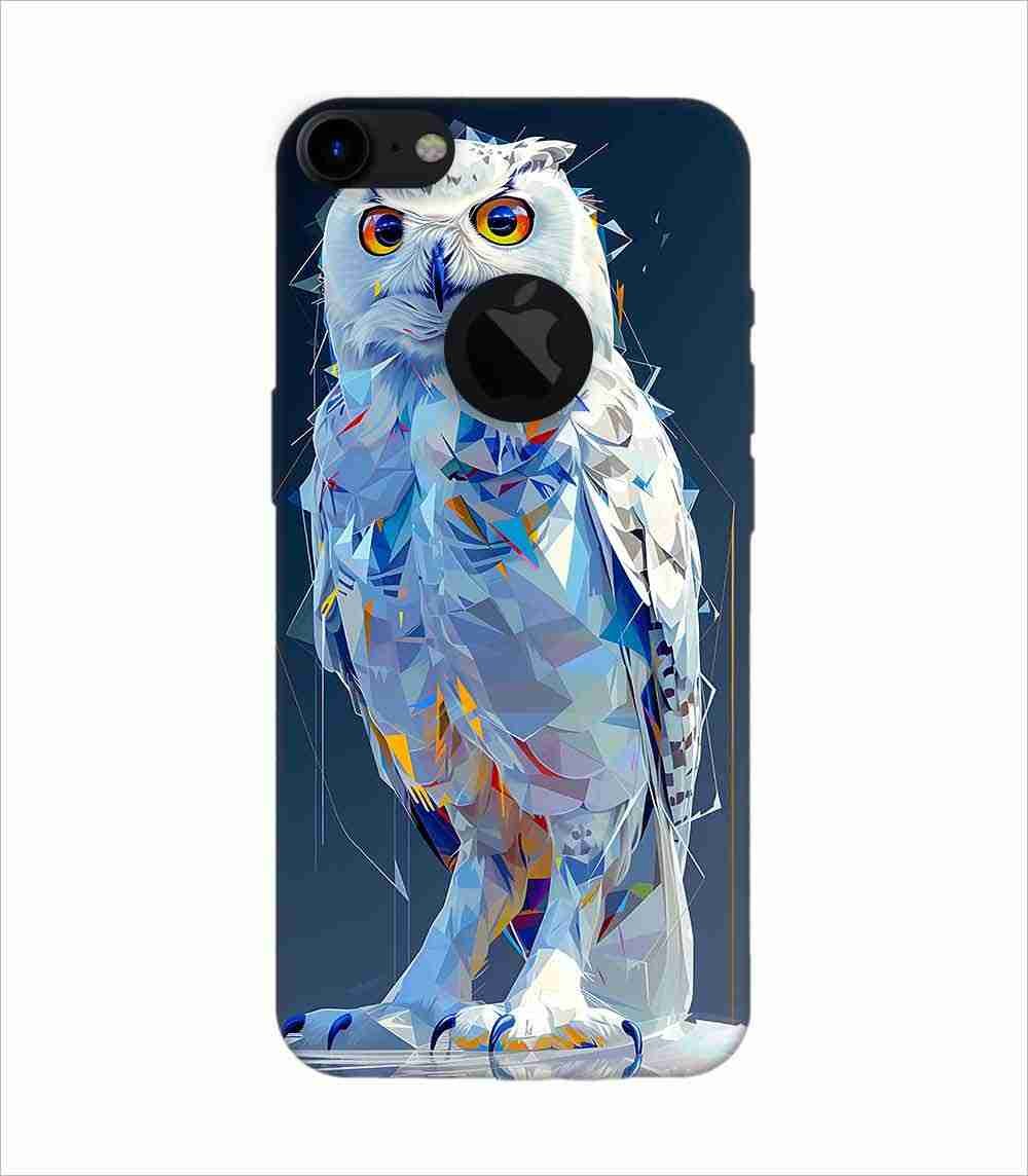 Apple Iphone 7 Logo Cut Back Case Covers Captivating Animal Portraits Cyber Pet Style Vibrant Colors Stunning Digital Art