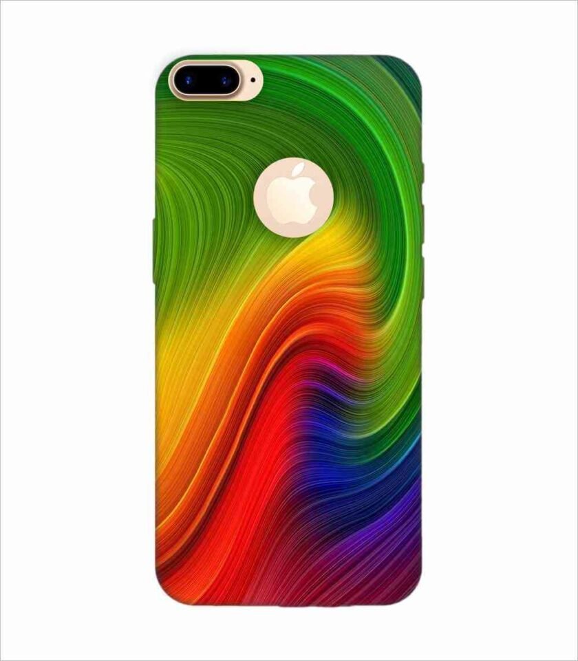Apple Iphone 7 Plus Logo Cut Back Case Covers Abstract Swirl Painting Wallpaper Design