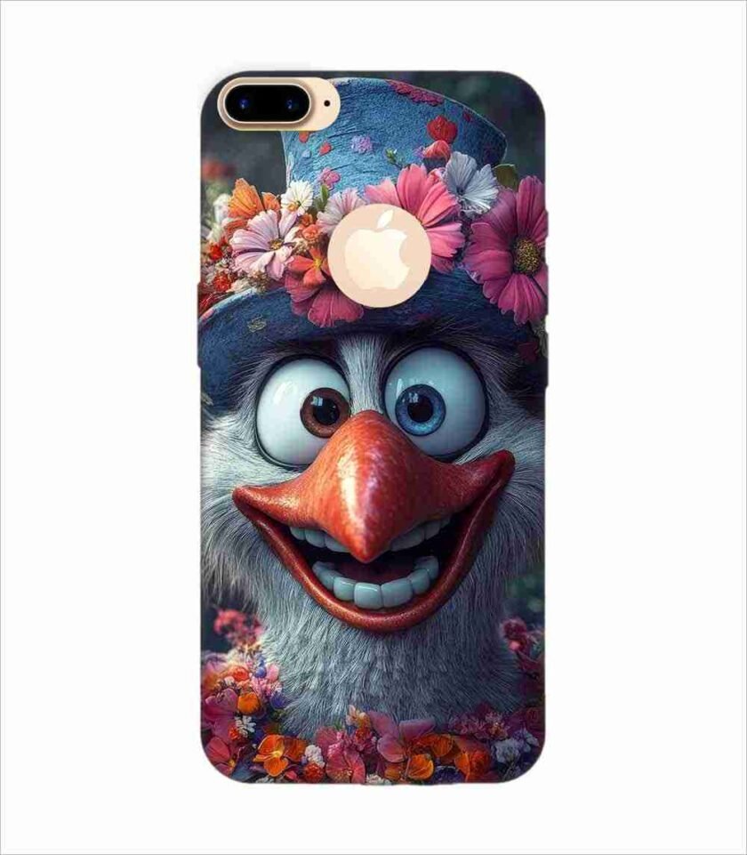 Apple Iphone 7 Plus Logo Cut Back Case Covers Bird With Flower Its Head Bird With Flower Its Mouth