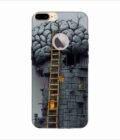 Apple Iphone 7 Plus Back Case Covers 2D Digital Illustration Brain With Ladder