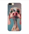Apple Iphone 7 Plus Back Case Covers 3D Cartoon Style Dachshund Pink Nose Rich Expressions