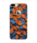 Apple Iphone 7 Plus Back Case Covers Close Up Bunch Orange Blue Leaves Generative Ai