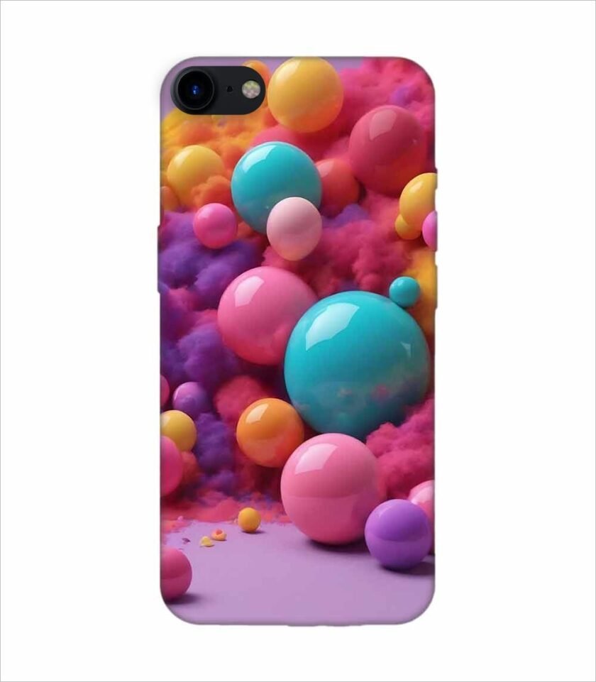 Apple Iphone 7 Back Case Covers 3D Render Colorful Objects Isolated Background