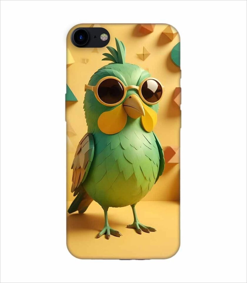 Apple Iphone 7 Back Case Covers Colorful Bird With Big Eyes Pair Goggles