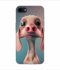 Apple Iphone 8 Plus Back Case Covers 3D Cartoon Style Dachshund Pink Nose Rich Expressions
