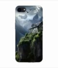 Apple Iphone 8 Plus Back Case Covers Charming Stone House Sits Perched High Atop Mountain Cliff With Snowcapped Peaks Distance