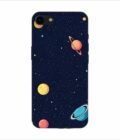 Apple Iphone 8 Plus Back Case Covers Colorful Planets Stars Space Galaxy Background Illustration