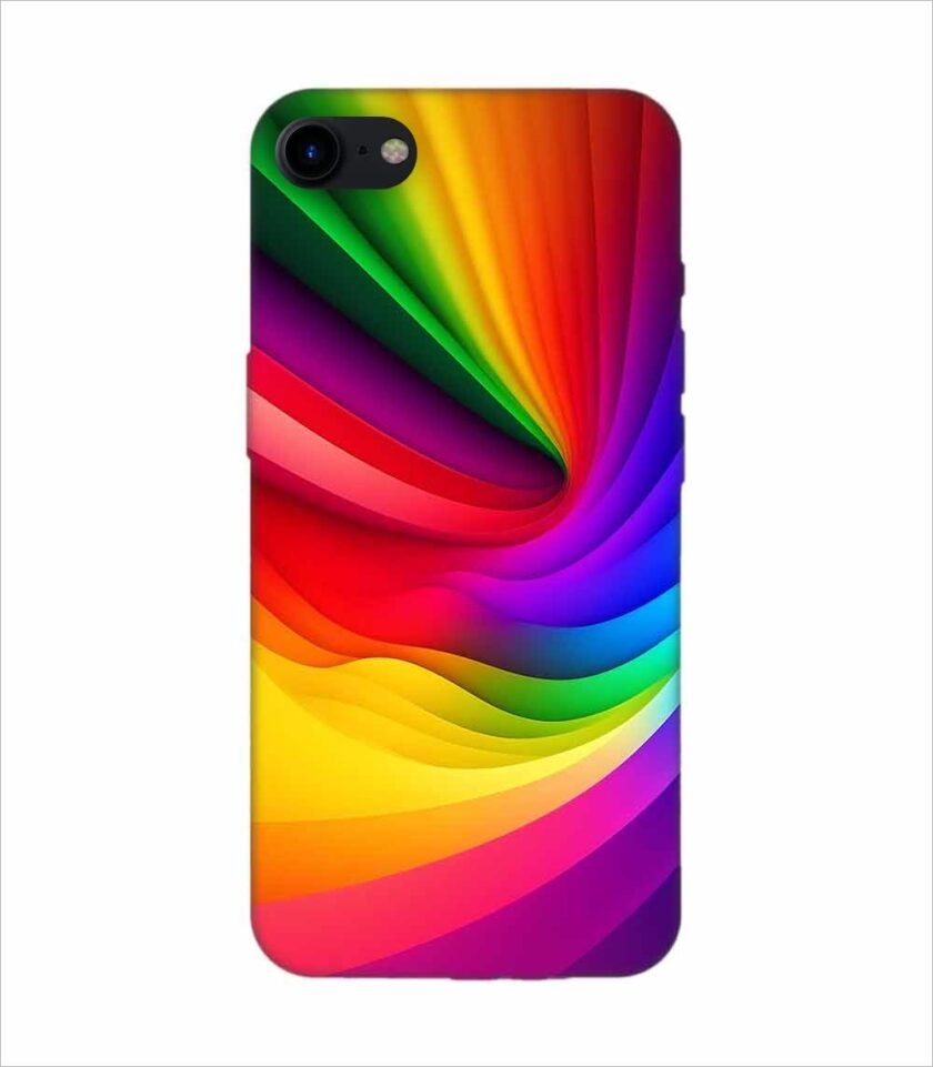Apple Iphone 8 Plus Back Case Covers Colorful Rainbow Gradient Background Design Shades Light Wallpaper Abstract Geometric Shapes
