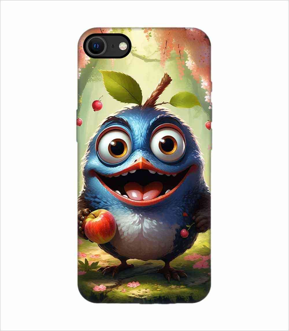 Apple Iphone Se Back Case Covers Apple With Big Smile It S Face