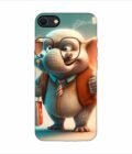 Apple Iphone Se Back Case Covers Cartoon Character With Red Flag Big Eared Elephant