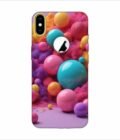 Apple Iphone X Logo Cut Back Case Covers 3D Render Colorful Objects Isolated Background