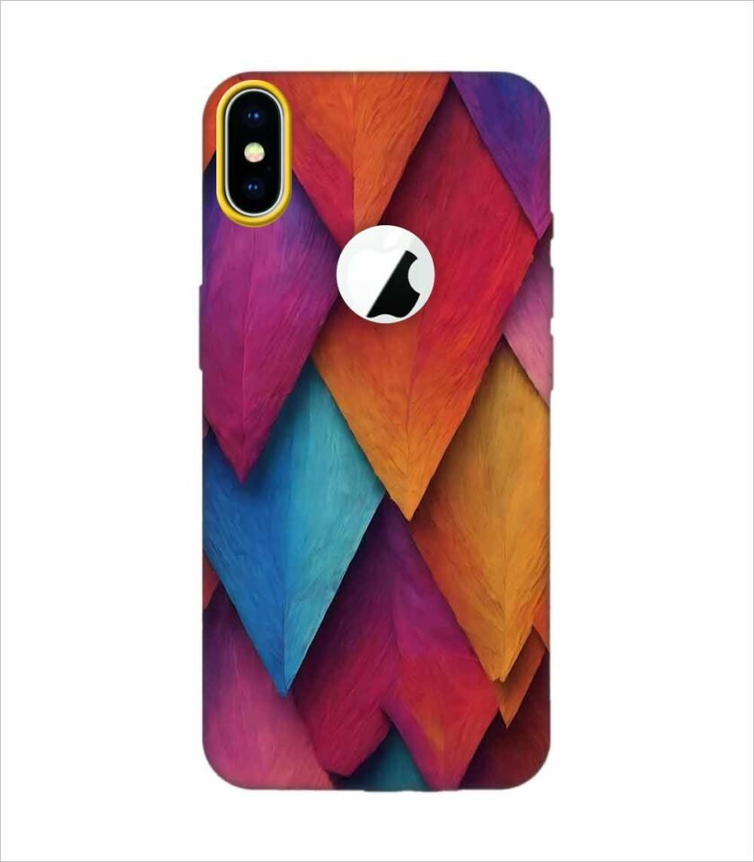 Apple Iphone X Logo Cut Back Case Covers Abstract Textured Backdrop Background