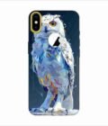 Apple Iphone X Logo Cut Back Case Covers Captivating Animal Portraits Cyber Pet Style Vibrant Colors Stunning Digital Art