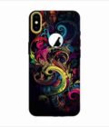 Apple Iphone X Logo Cut Back Case Covers Colorful Poster With Swirly Pattern