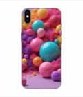 Apple Iphone X Back Case Covers 3D Render Colorful Objects Isolated Background