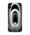 Apple Iphone X Back Case Covers Abstract Black 3D Background