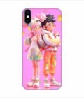 Apple Iphone X Back Case Covers Cartoon Couple Young Man Woman With Balloons Life Preserver Generative Ai